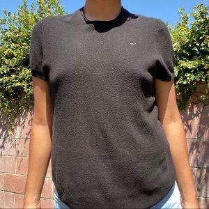 ribbed black hollister tee
